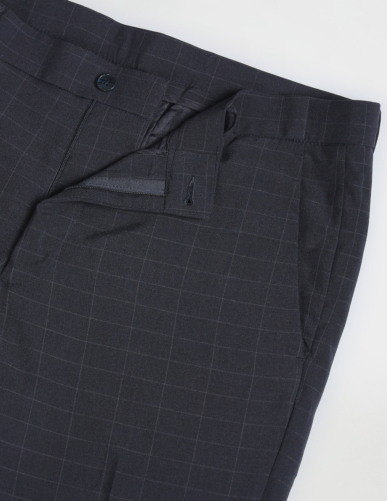 Skinny Windowpane Check Crop Tailored Trouser  boohooMAN IE