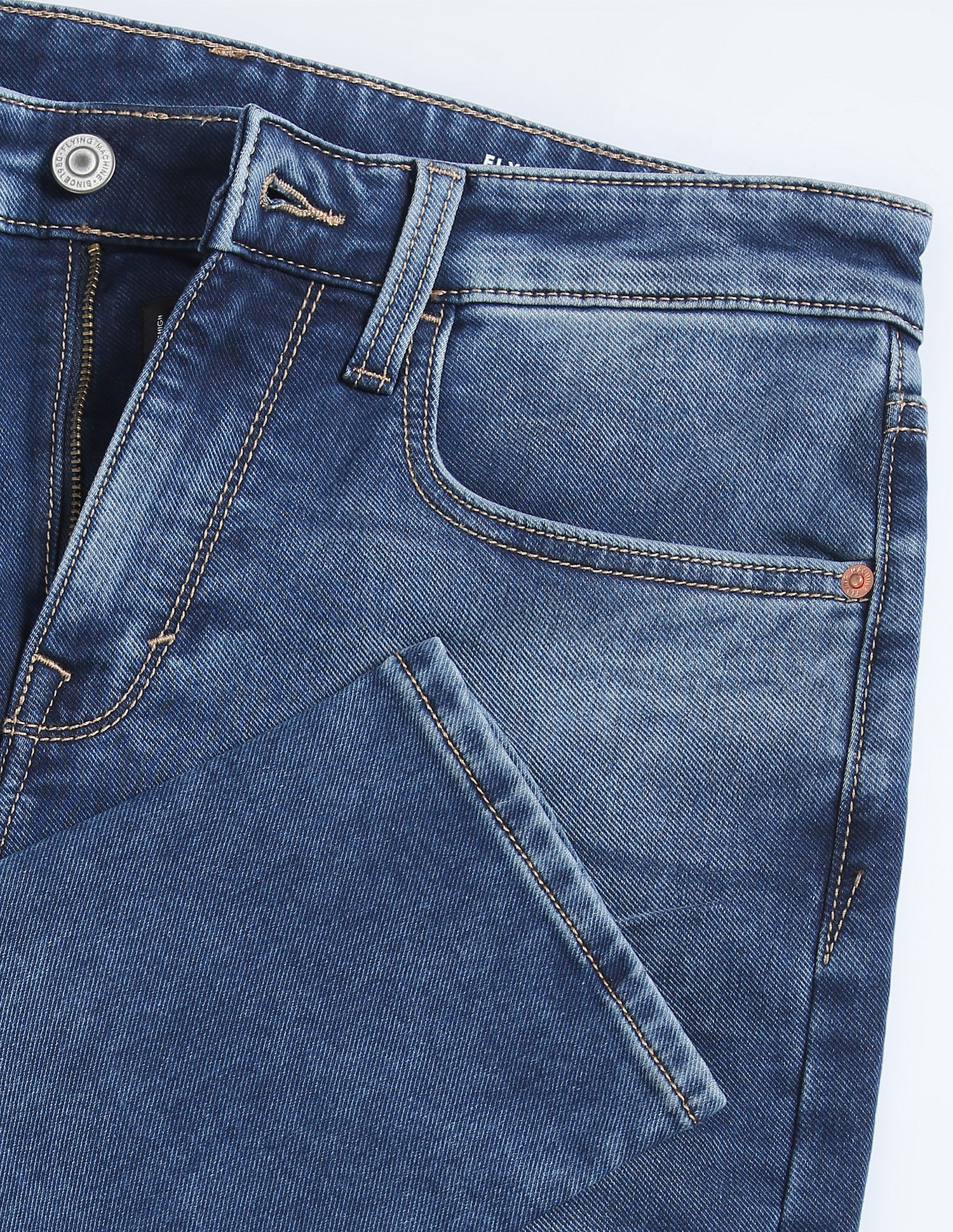 Flying Machine Slim Tapered Fit Stone Wash Jeans