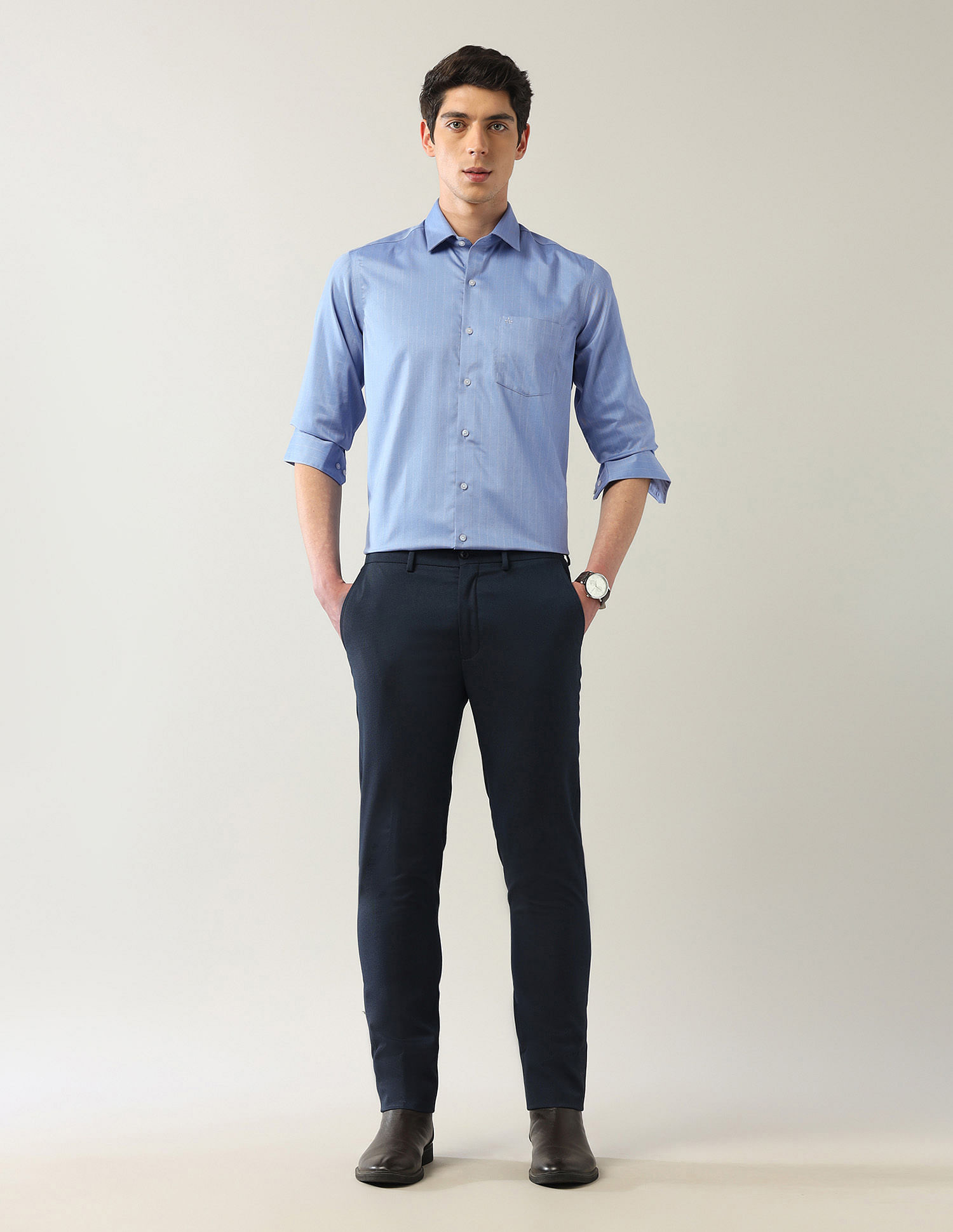 Arrow Vertical Stripes Autopress Flx Shirt