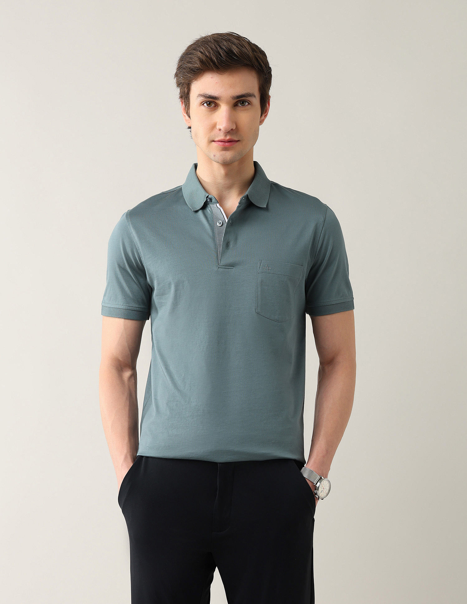 Arrow Solid Regular Fit Polo Shirt