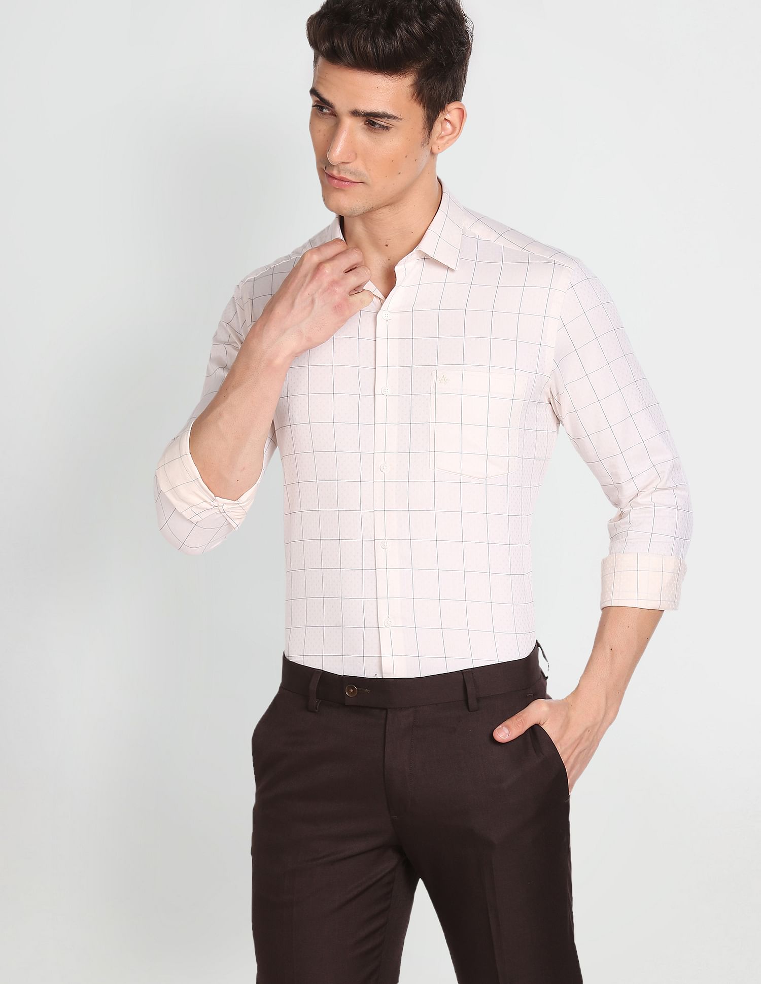 Arrow Windowpane Check Formal Shirt