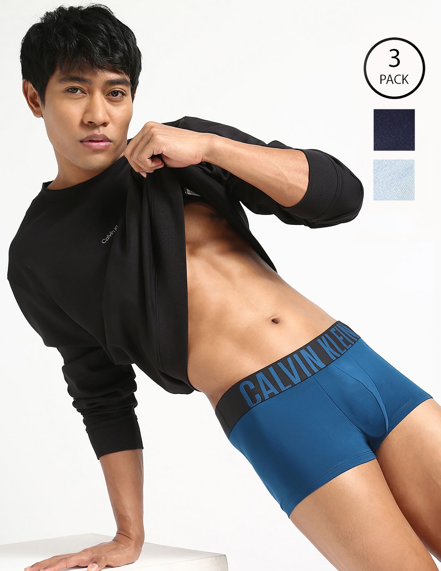 Calvin Klein Underwear Low Rise Solid Trunks : Pack Of 3