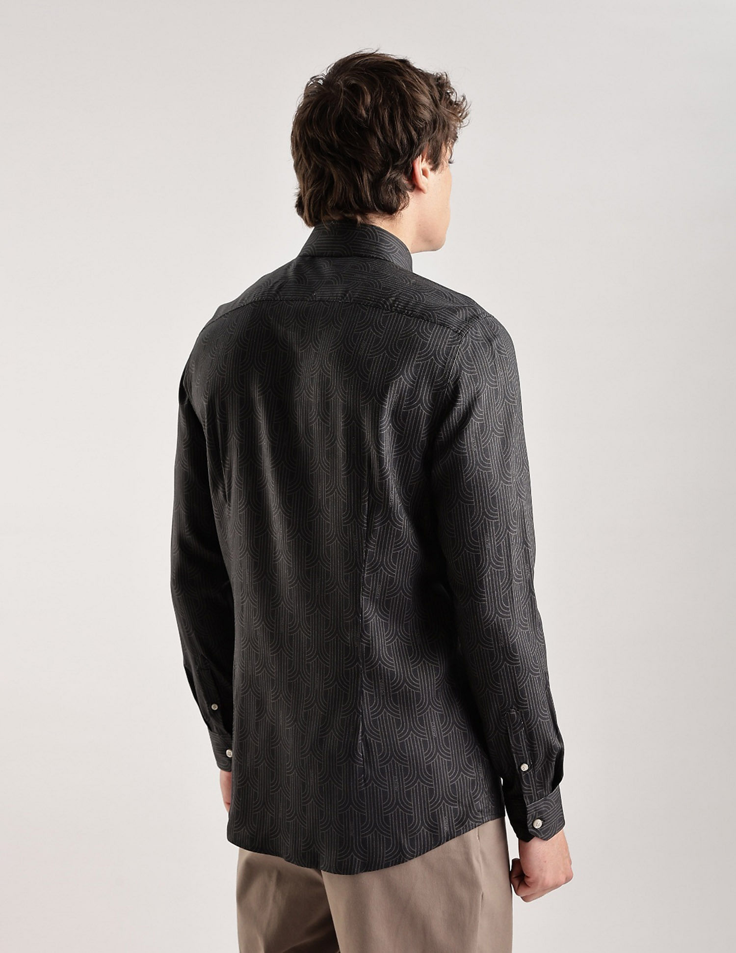 Calvin Klein Jeans Geometric Slim Fit Poplin Woven Shirt