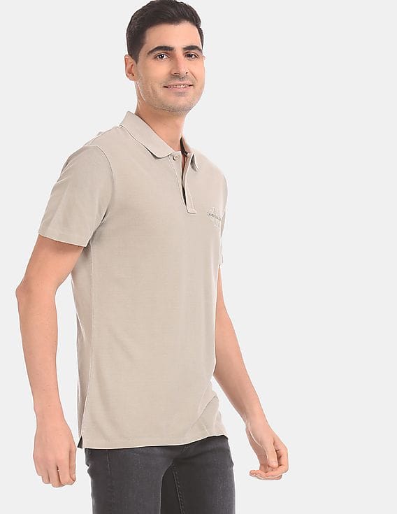 logo intarsia cotton piqué polo shirt