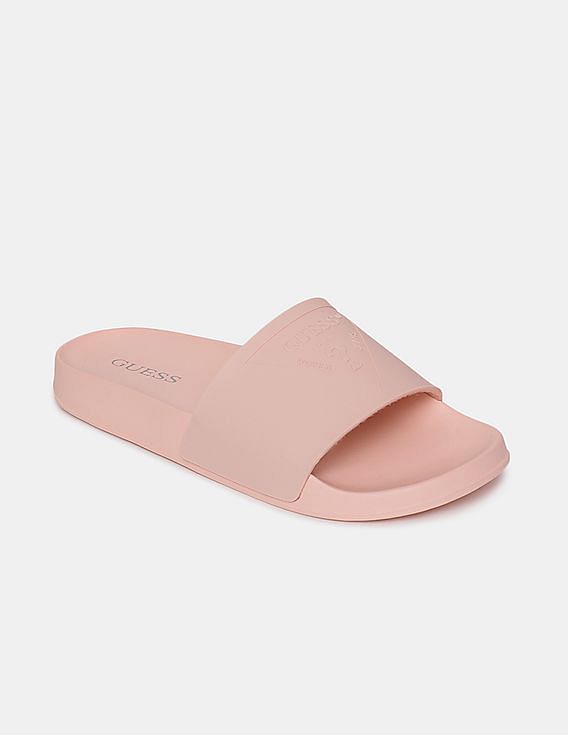 Buy GUESS Women Light Pink Sachi Open Toe Slides NNNOW