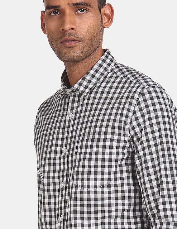 Buy Flying Machine Standard Fit Gingham Shirt - NNNOW.com