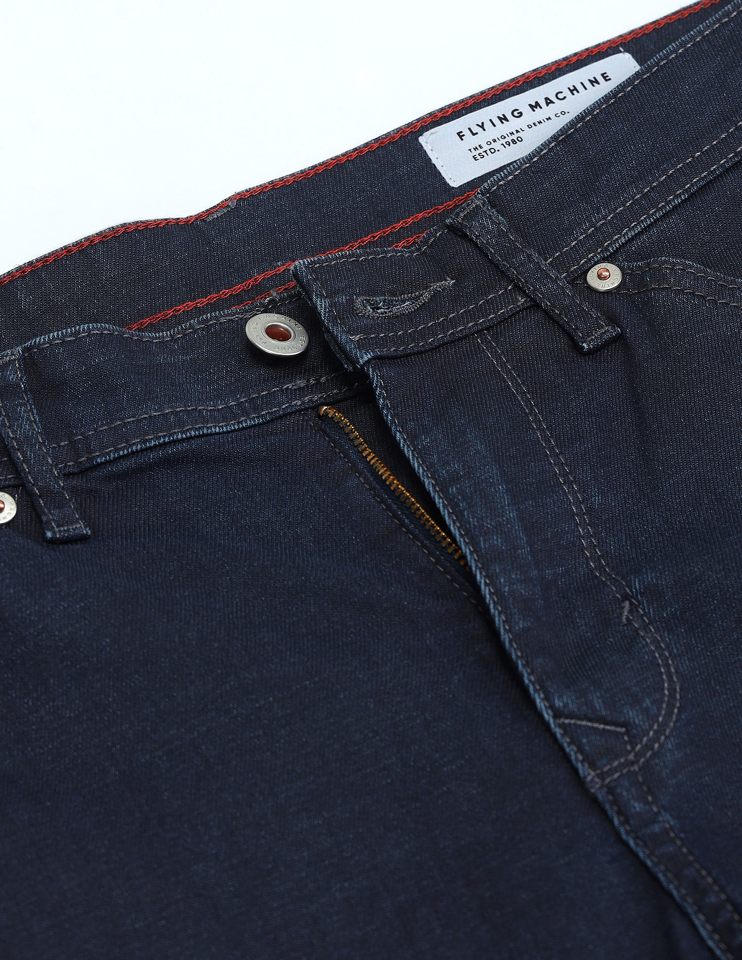 Flying Machine Slash Slim Tapered Fit Blue Jeans