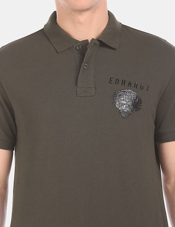 Buy Ed Hardy Men Dark Olive Short 