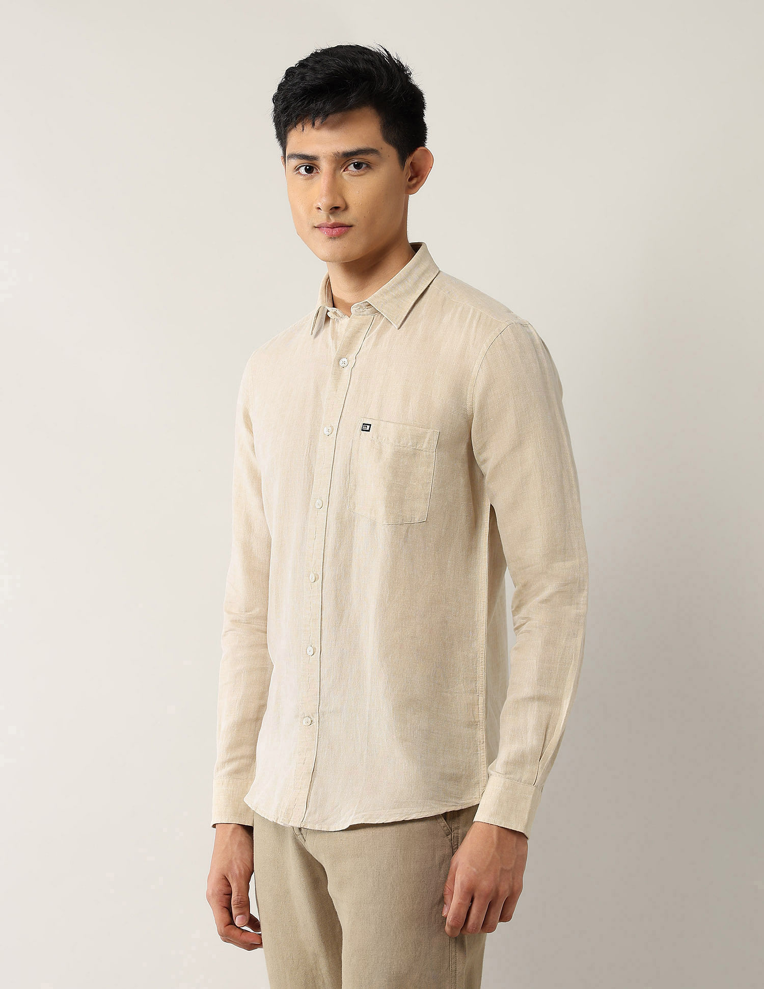 Arrow Sport Slim Fit Pure Linen Shirt