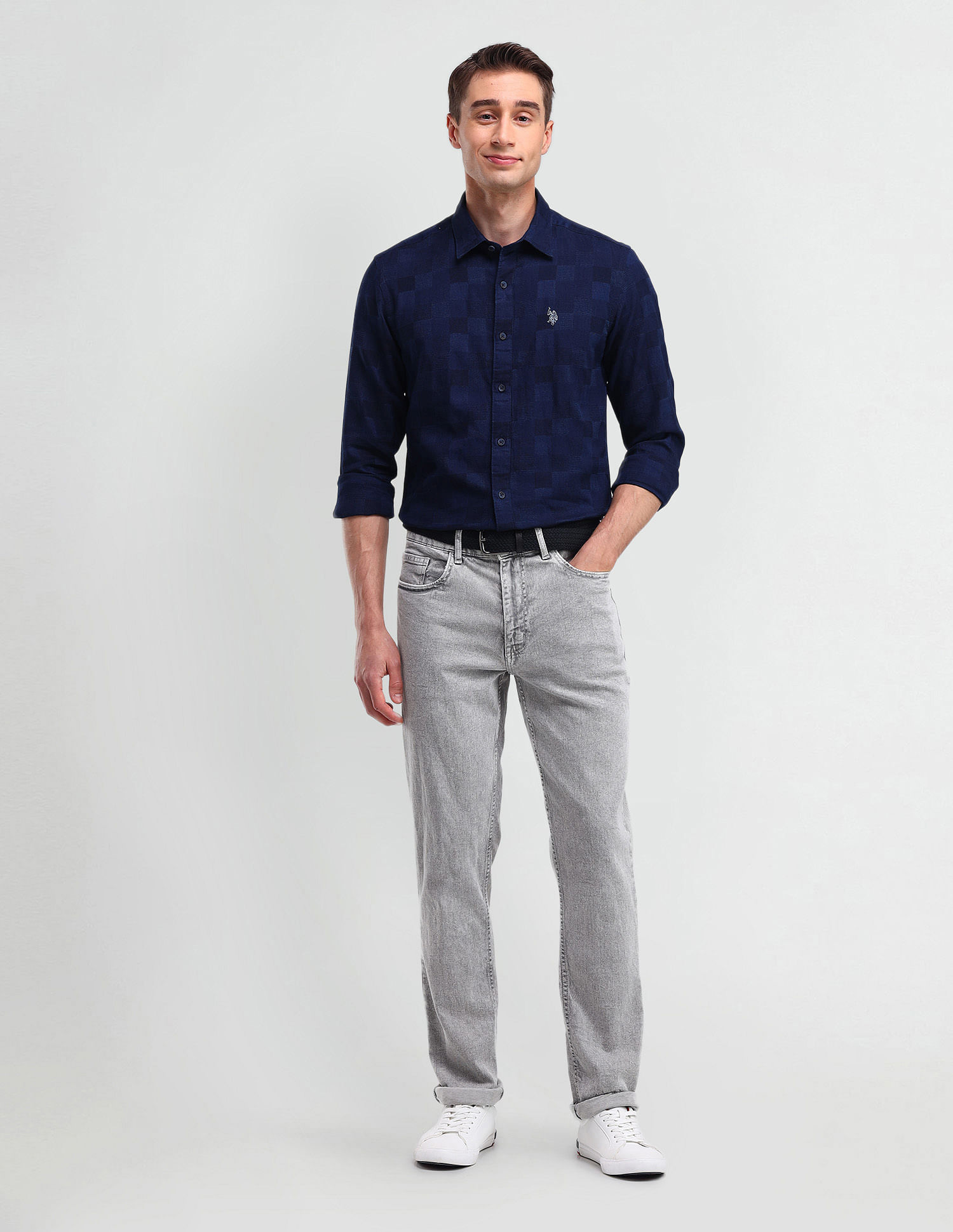 U.S. Polo Assn. Denim Co. Slim Fit Geometric Shirt