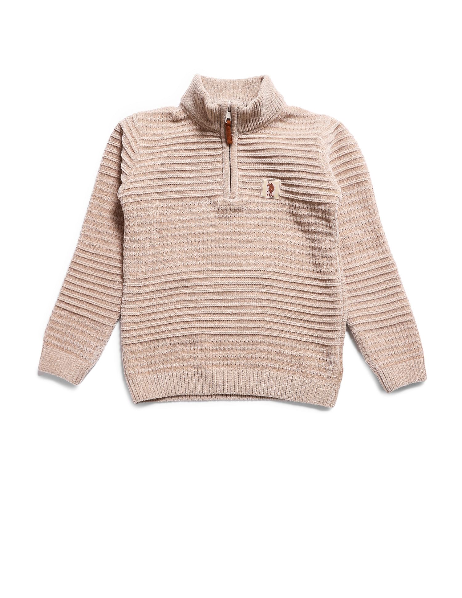 U.S. Polo Assn. Kids Boys Patterned Knit Sweater