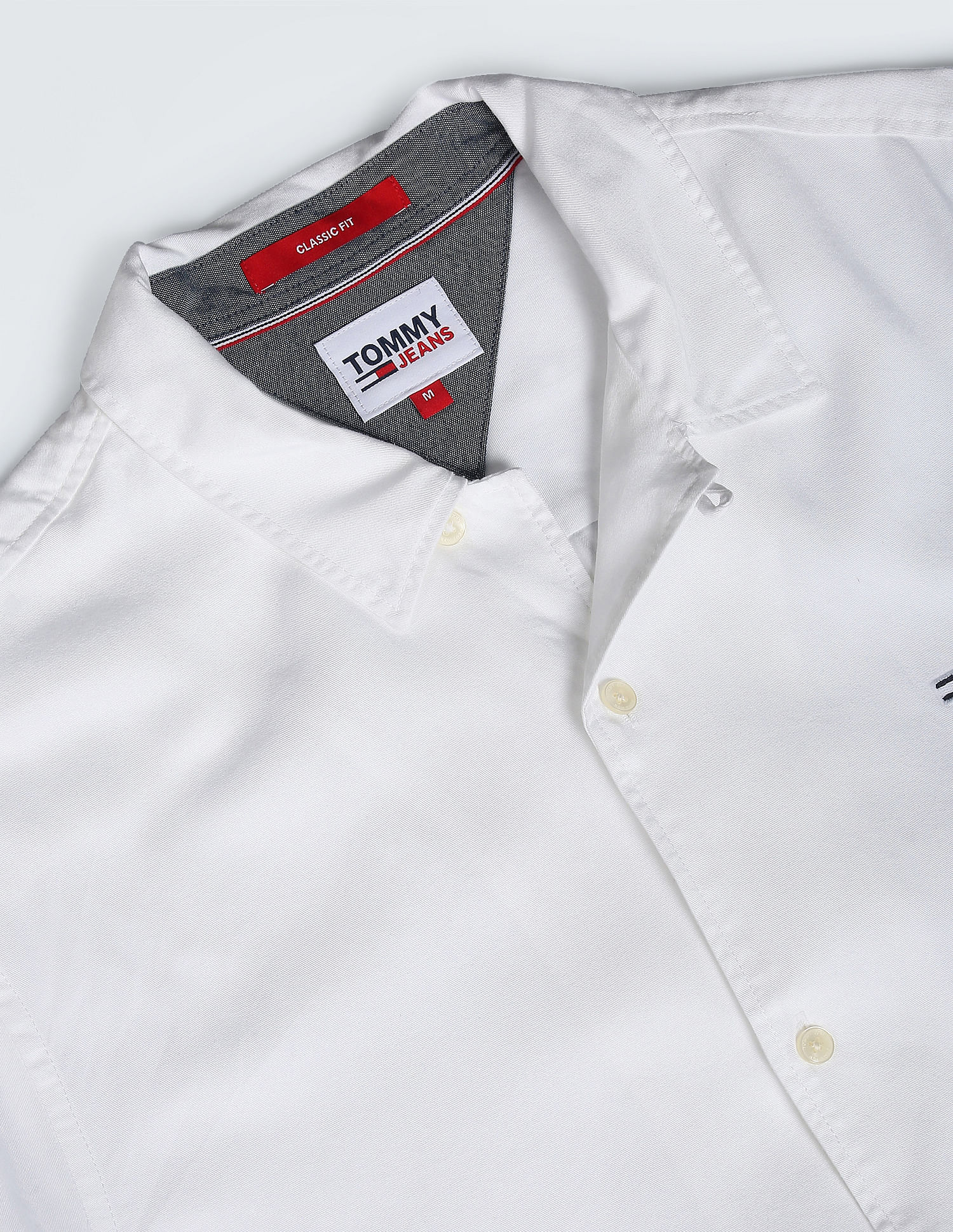 Buy Tommy Hilfiger Men White Embroidered Logo Casual Shirt - NNNOW.com