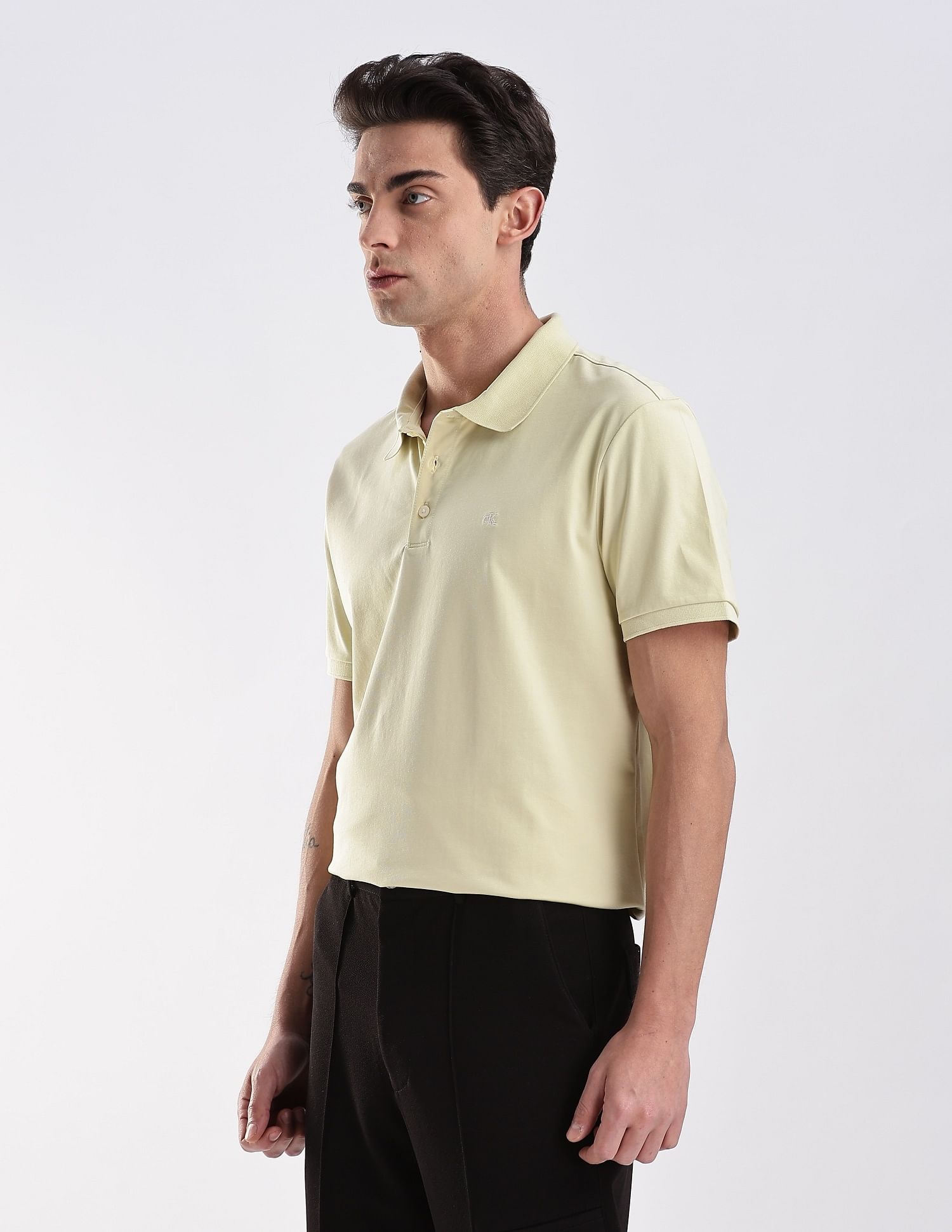 Calvin Klein Jeans Regular-Fit Solid Cotton Polo Shirt