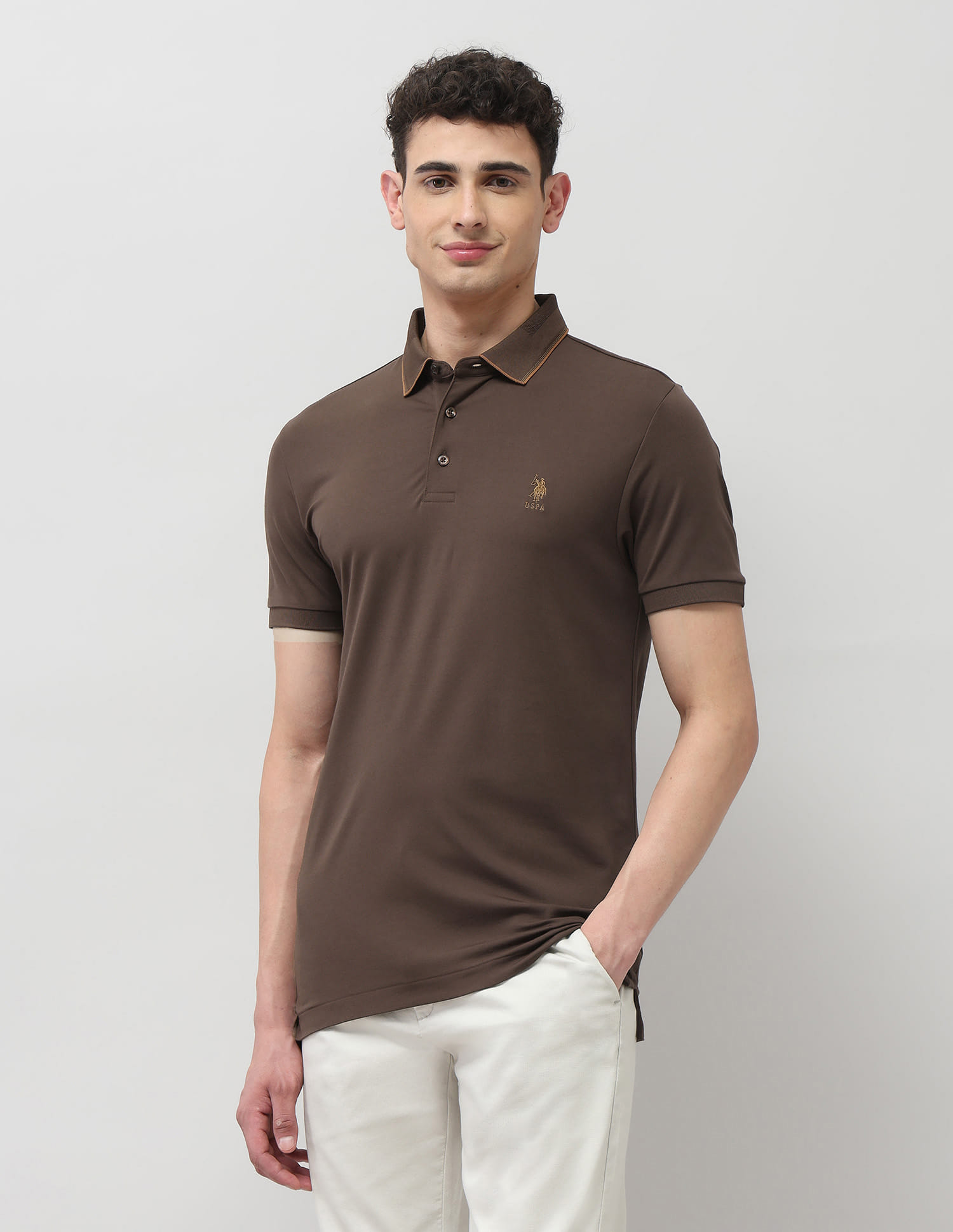 Buy U.S. Polo Assn. Solid Regular Fit Polo Shirt - NNNOW.com