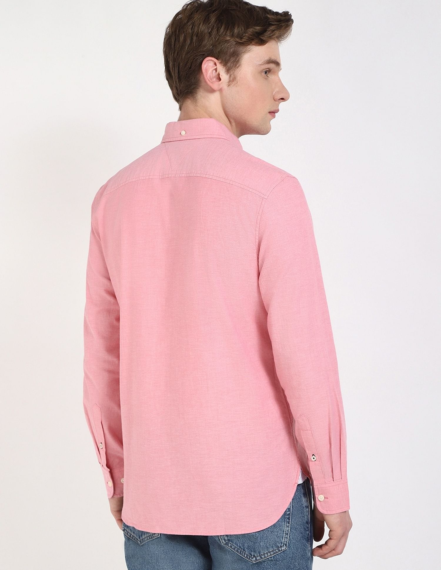 Tommy Hilfiger Solid Regular-Fit Cotton Shirt