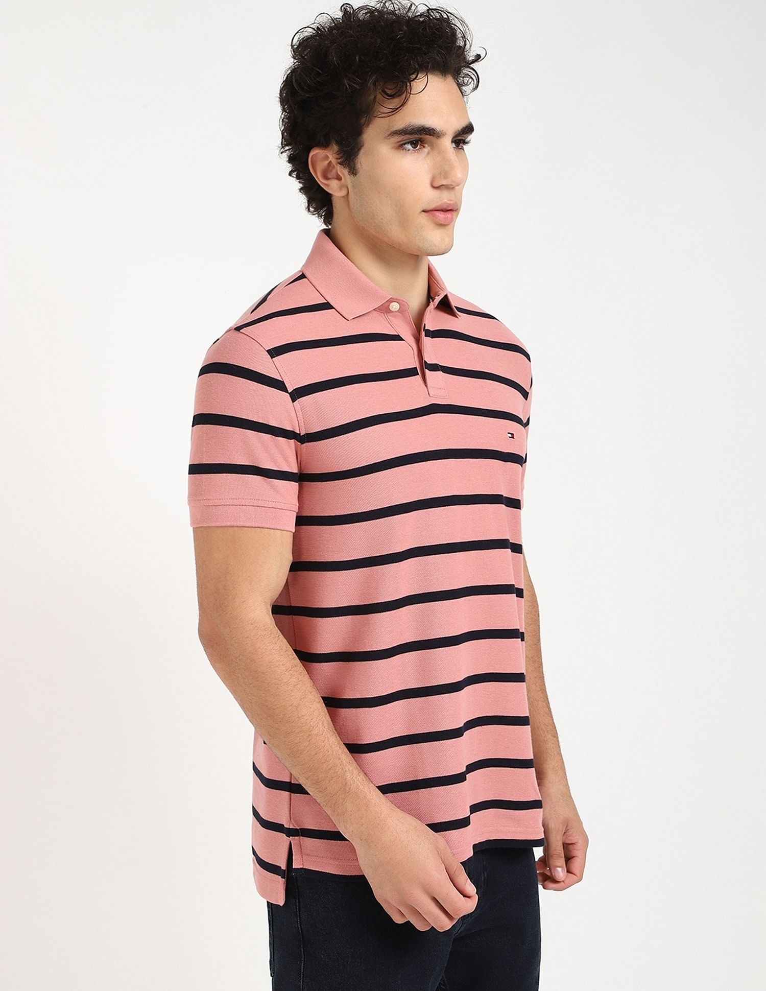 Tommy Hilfiger Striped Regular-Fit Cotton Polo Shirt