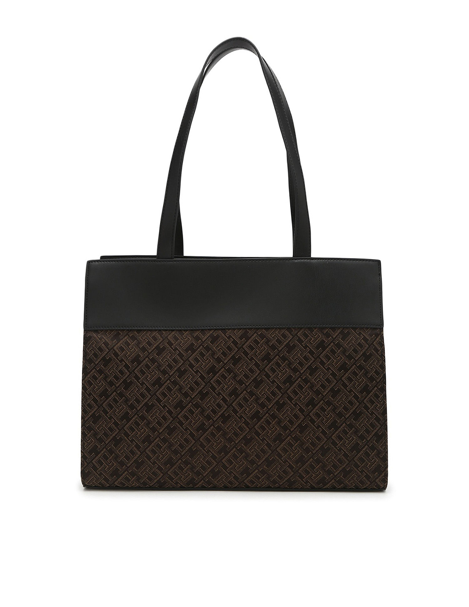 Tommy Hilfiger Logo Black Polyester Tote Bag