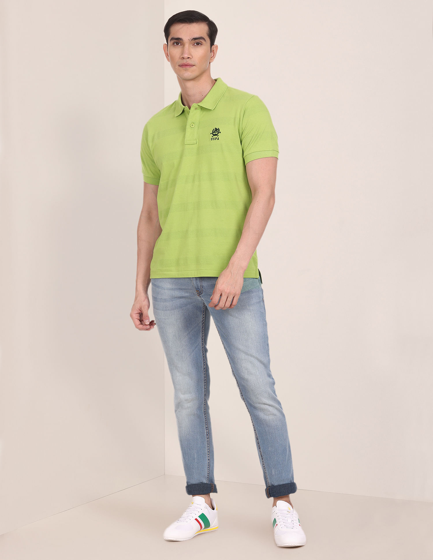 U.S. Polo Assn. Textured Cotton Polo Shirt