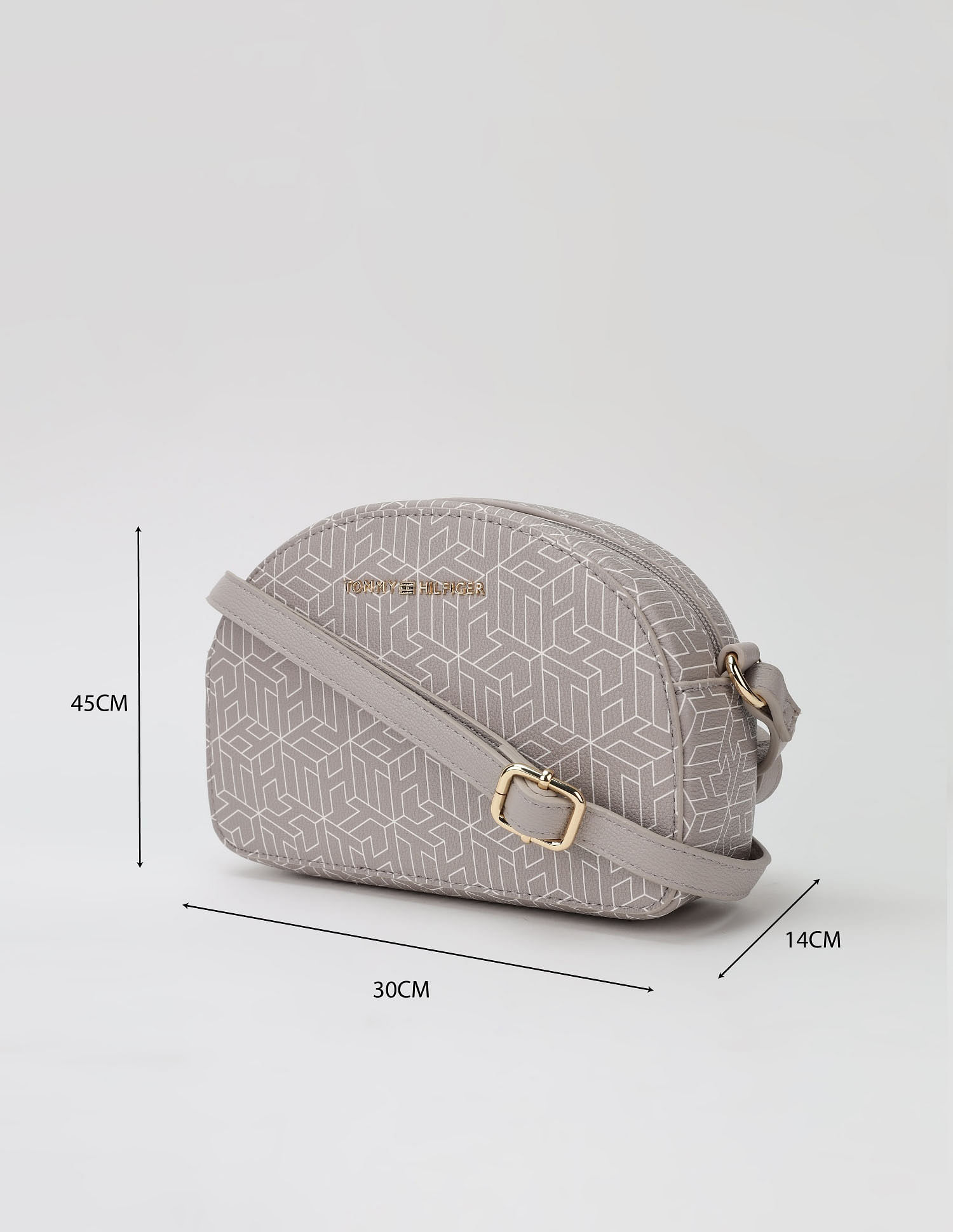 Tommy Hilfiger Logo Brown Pu Sling Bag