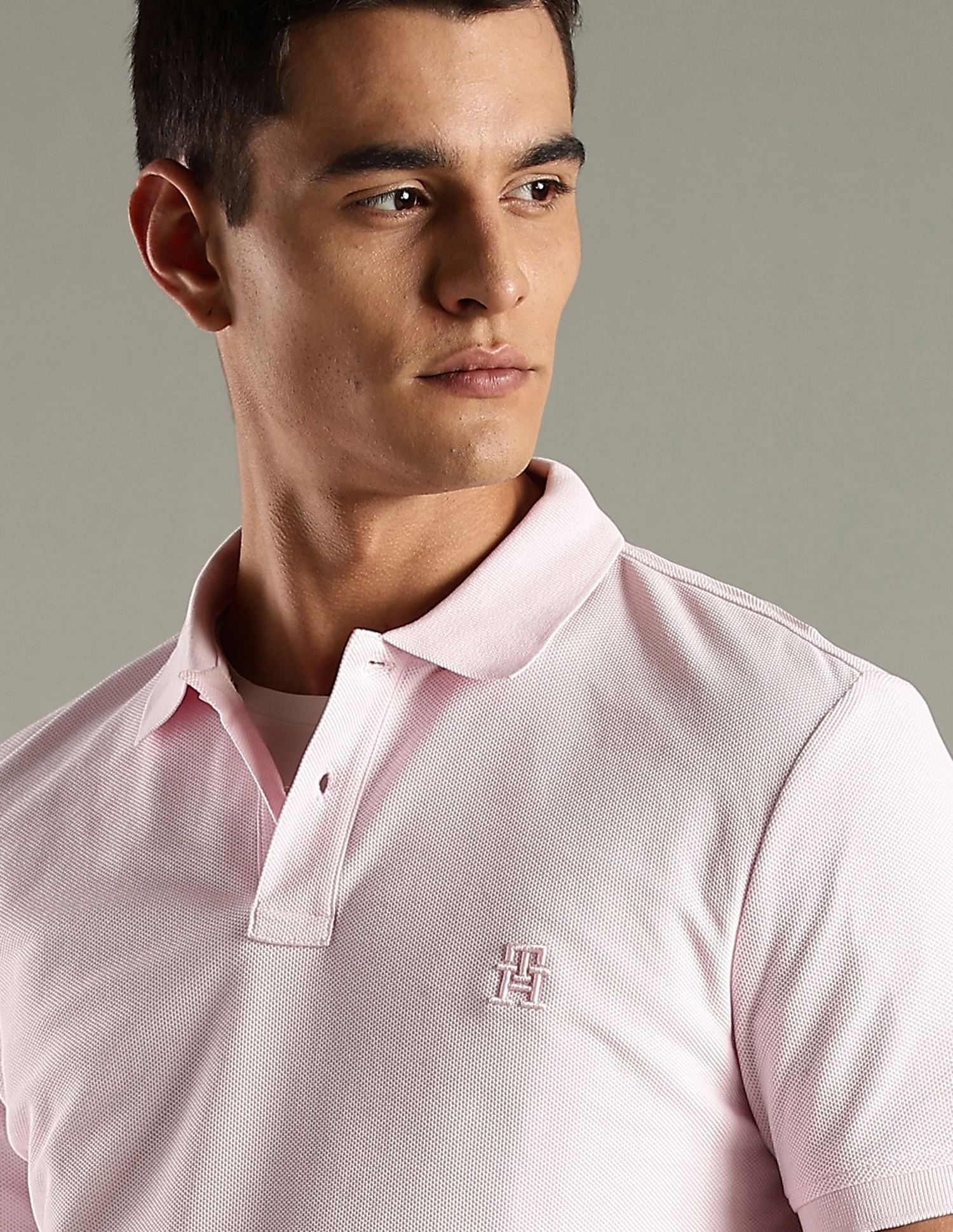 Tommy Hilfiger Embroidered Logo Regular Fit Cotton Polo T- Shirt
