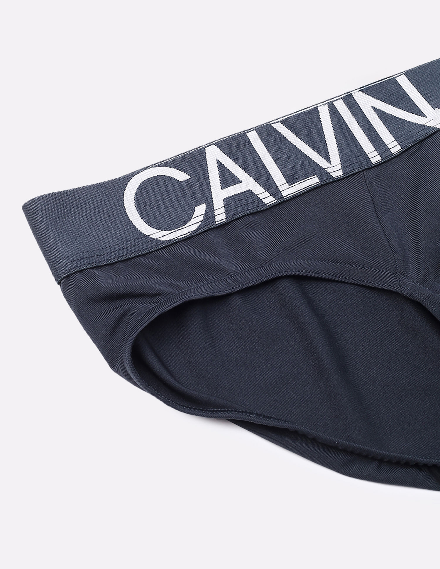 Calvin Klein Underwear Mens Solid Blue Briefs