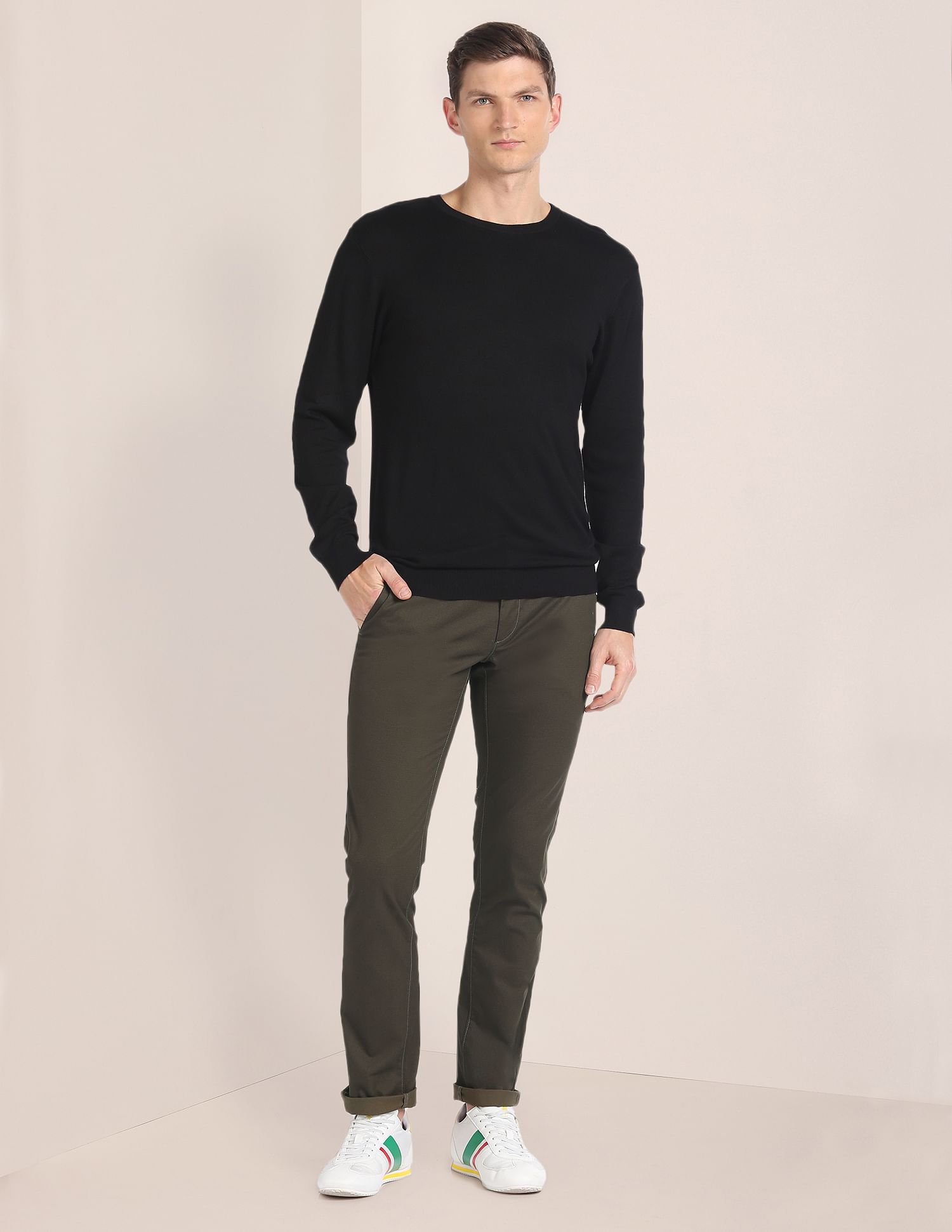 U.S. Polo Assn. Flat Front Solid Trousers
