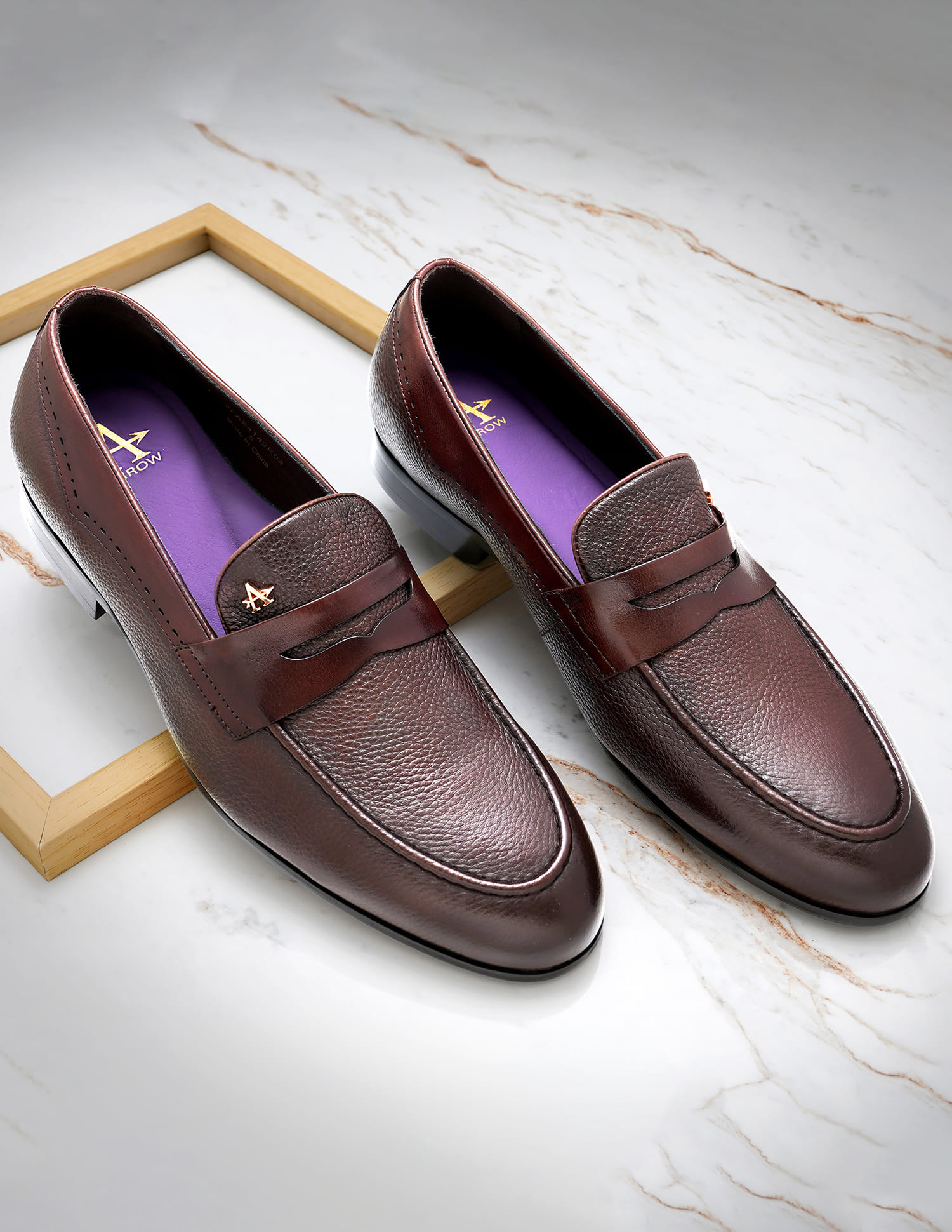 Buy Arrow Men Leather Saria Slip On Shoes