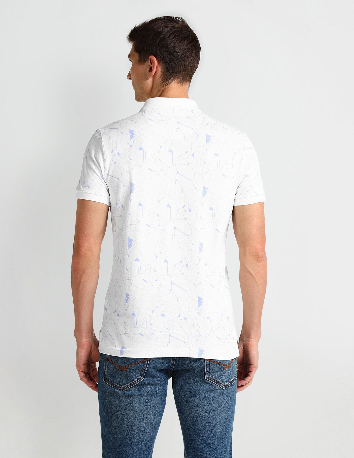 U.S. Polo Assn. Denim Co. Muscle Fit Abstract Polo Shirt