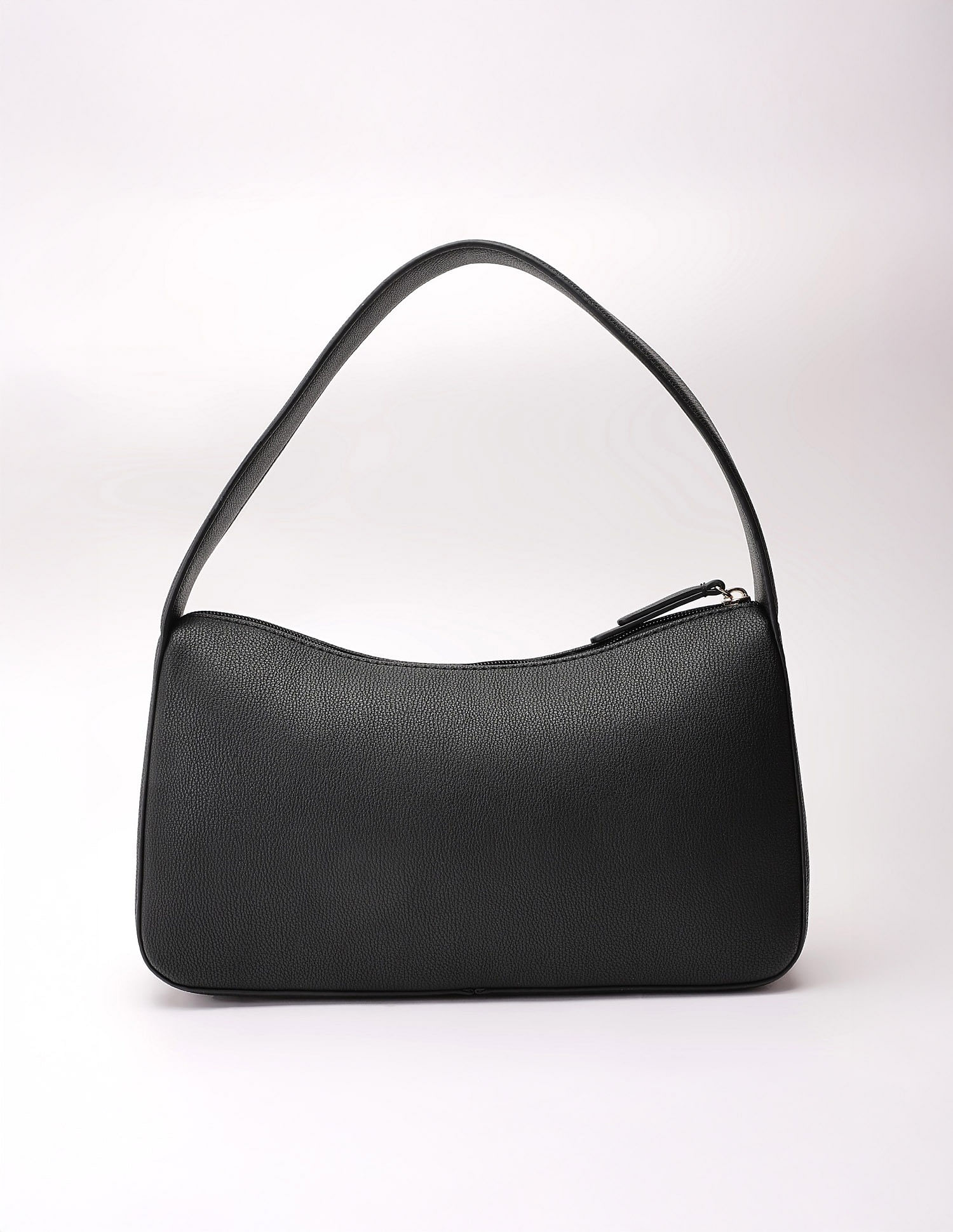 Tommy Hilfiger Solid Black Pu Shoulder Bag