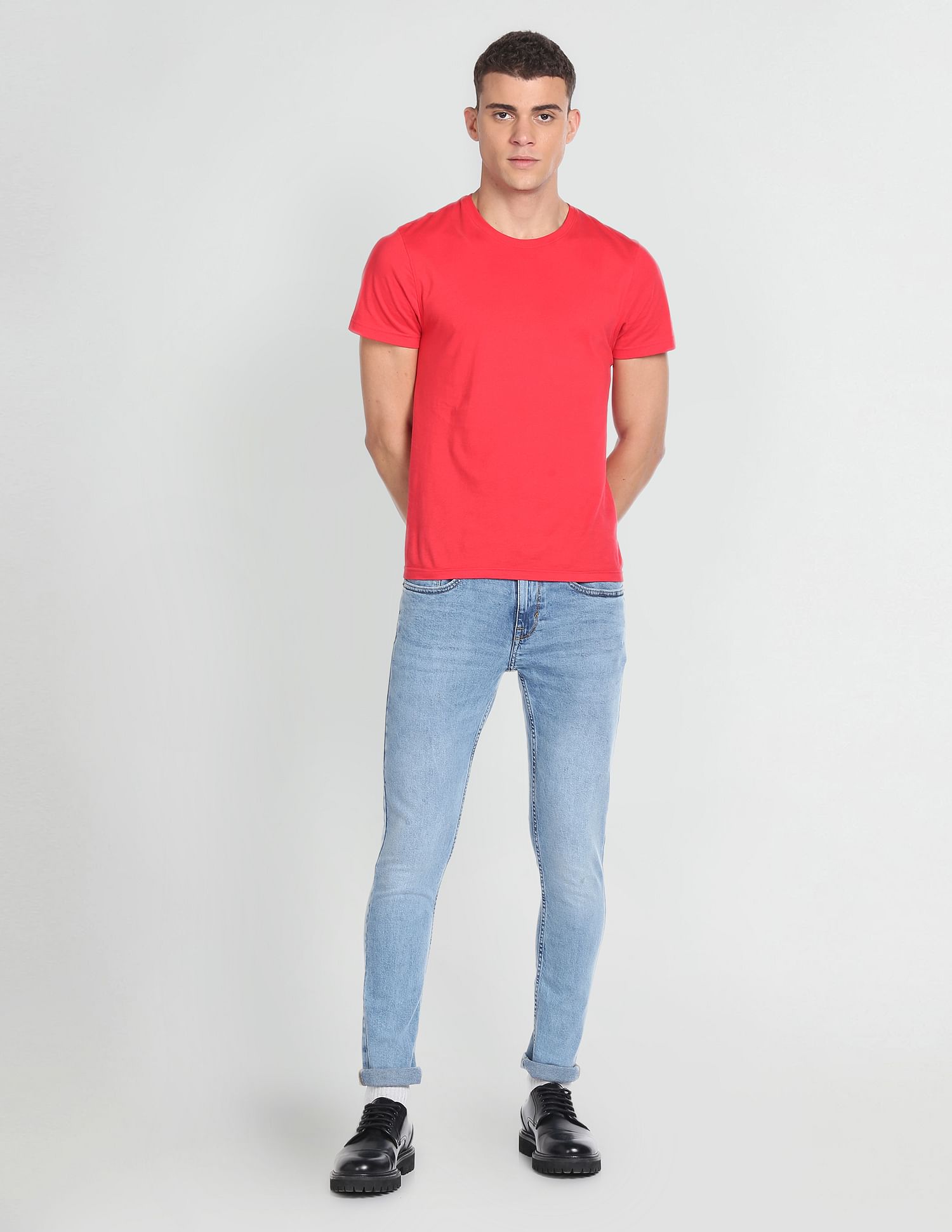 Flying Machine Low Rise Super Skinny Fit Wash Jeans