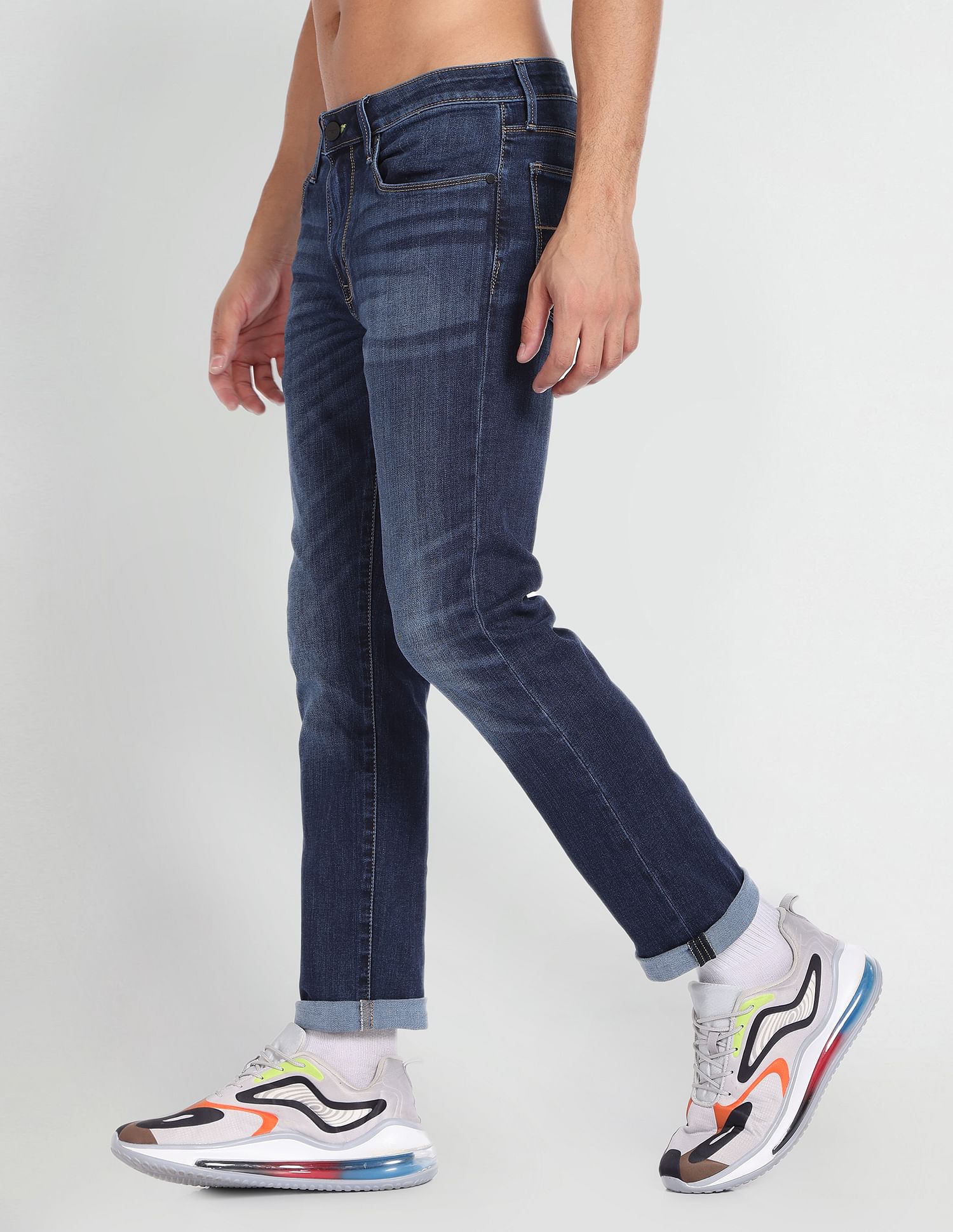 Flying Machine Slim Tapered Fit Whiskered Jeans