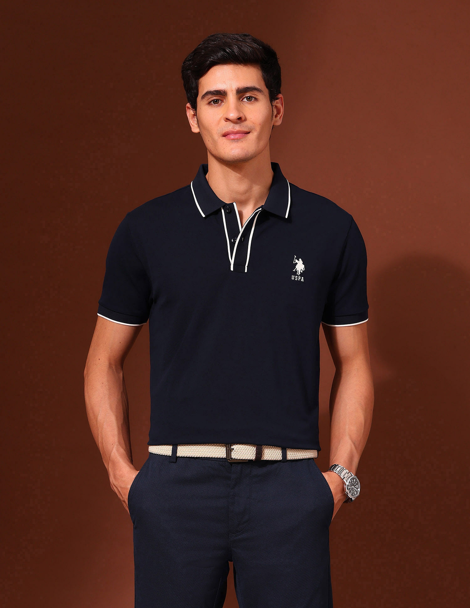 U.S. Polo Assn. Slim Fit Working Holiday Polo Shirt