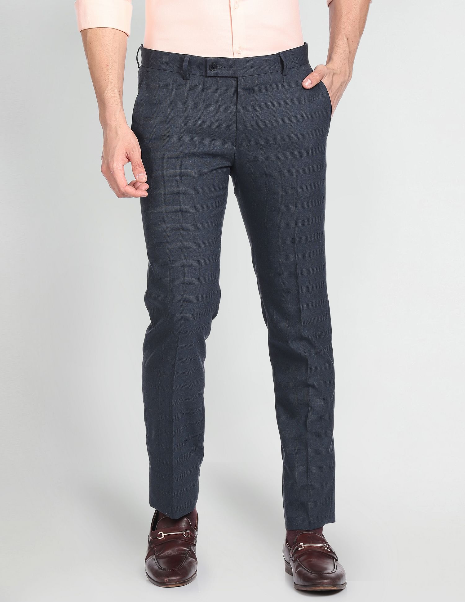 Arrow Dupplin Check Tailored Fit Formal Trouser