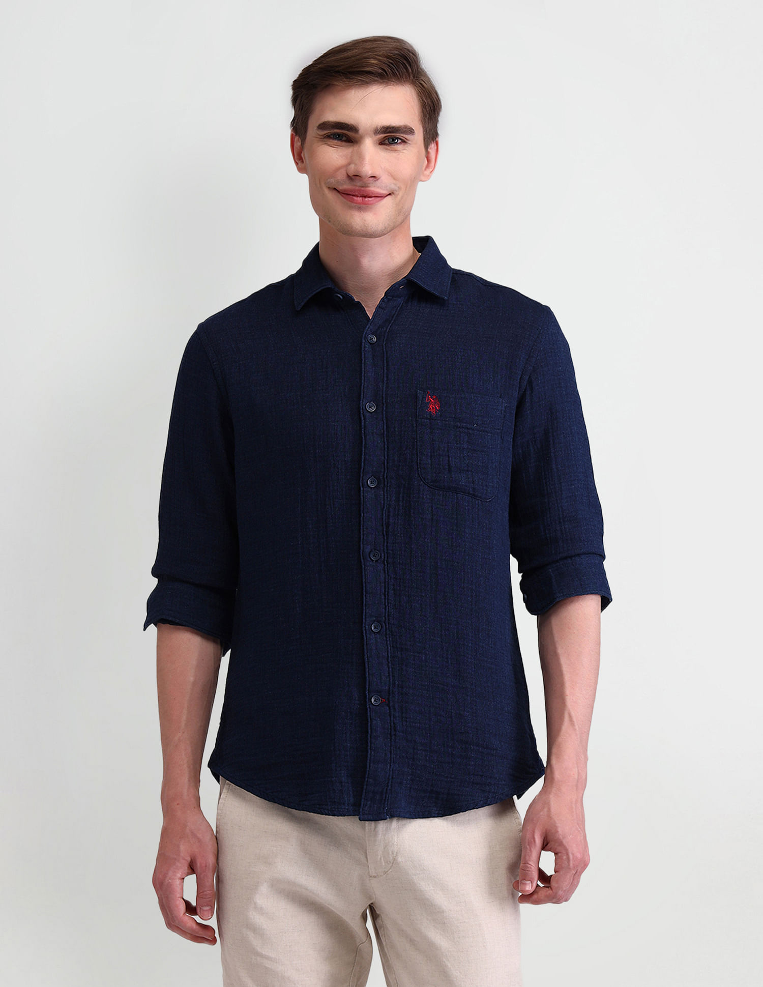 U.S. Polo Assn. Denim Co. Slim Fit Dobby Shirt