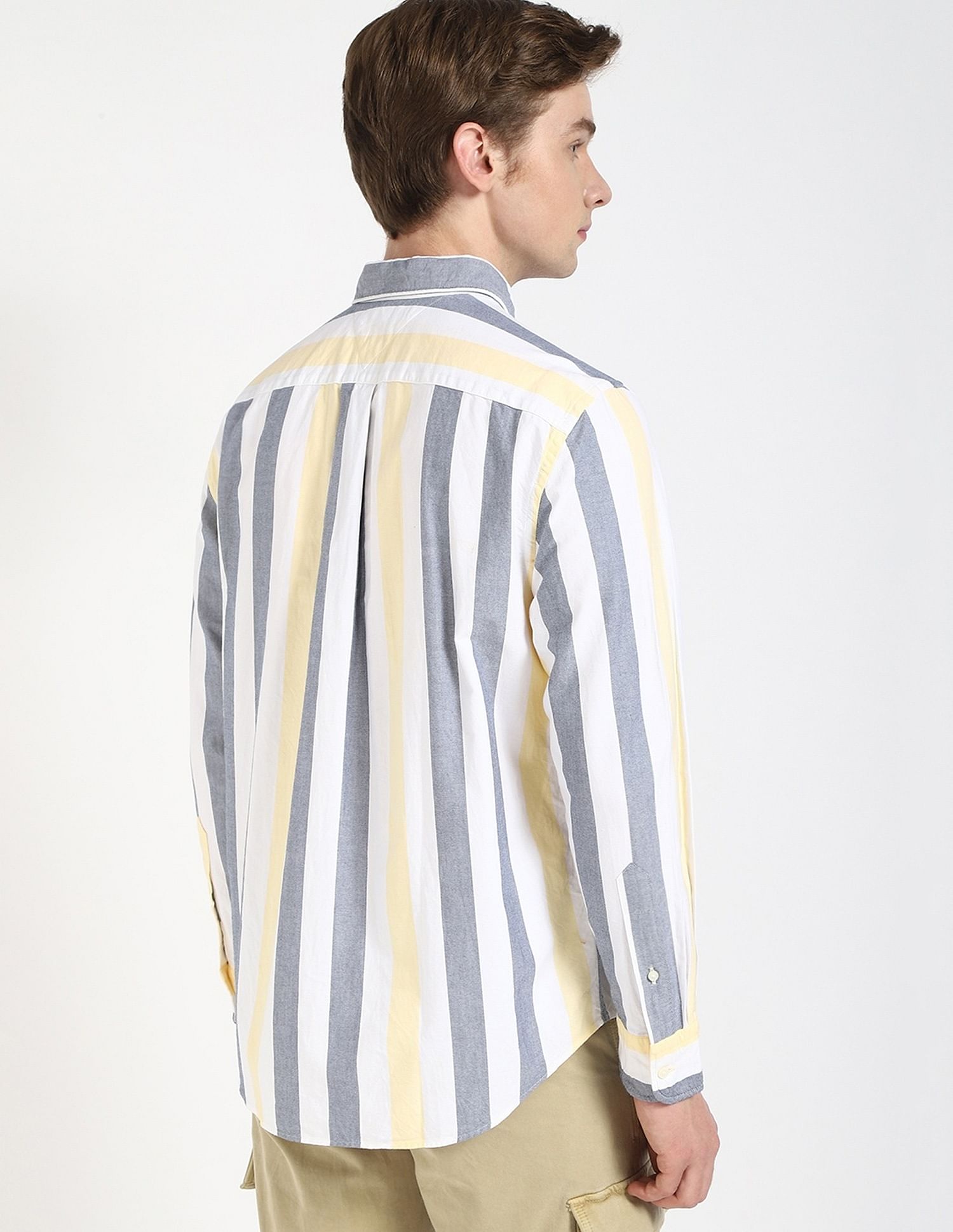 Tommy Hilfiger Striped Relaxed-Fit Oxford Shirt