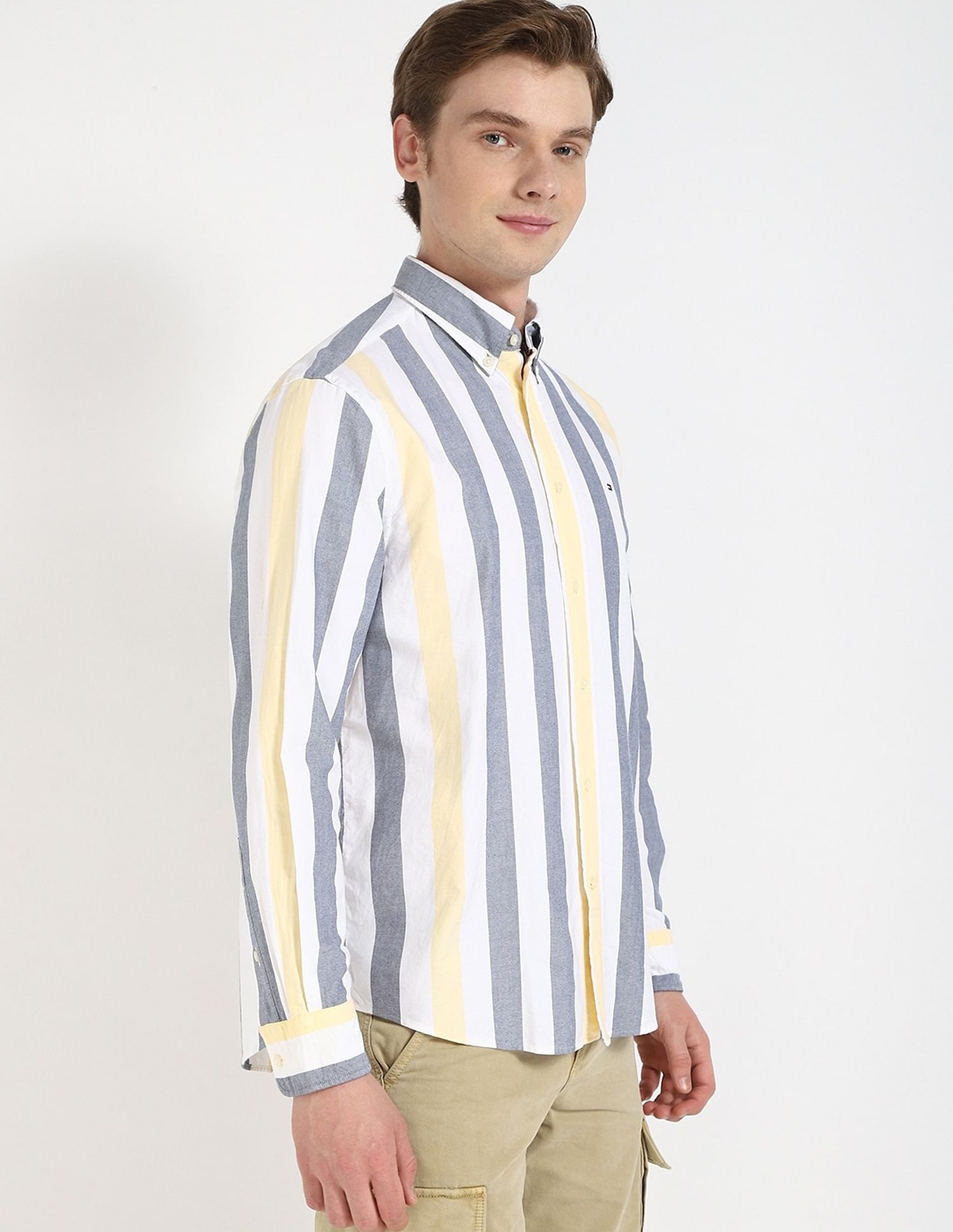 Tommy Hilfiger Striped Relaxed-Fit Oxford Shirt