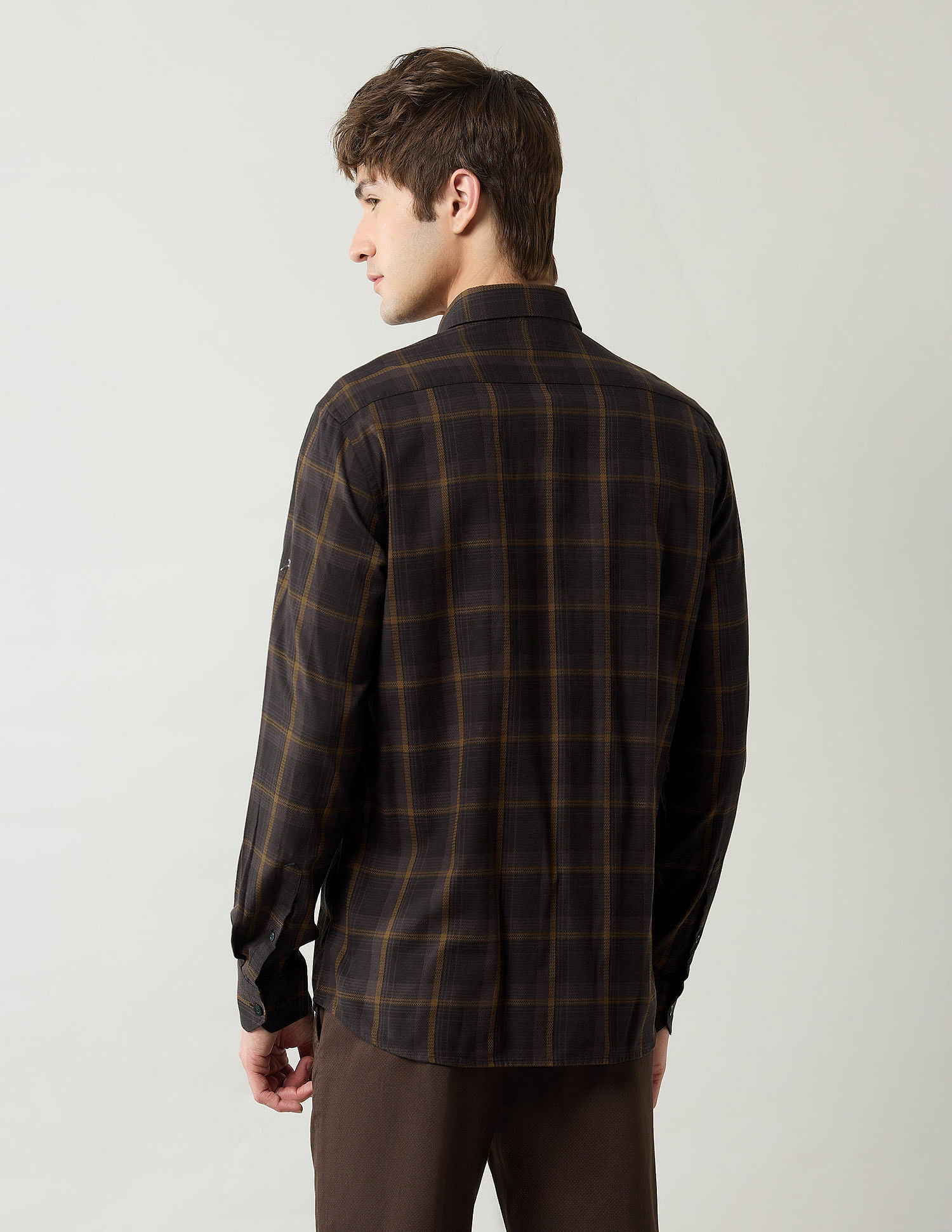 Arrow Sport Grid Tattersall Checked Dobby Shirt