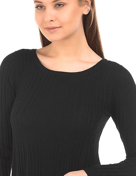 Aeropostale Long Sleeve Knit Skater Dress