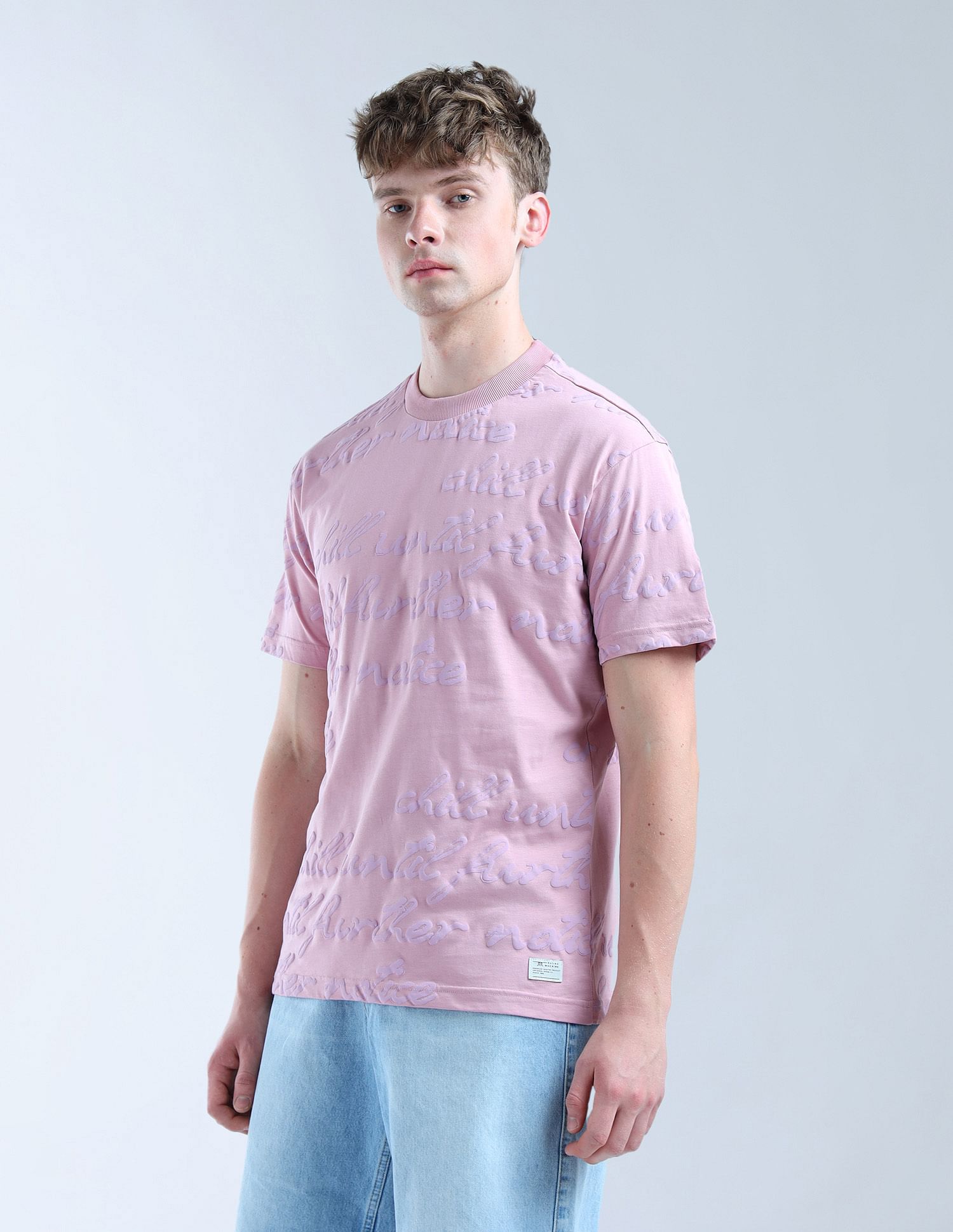 Flying Machine All Over Puff Printed Puff Color Of Home T-Shirt