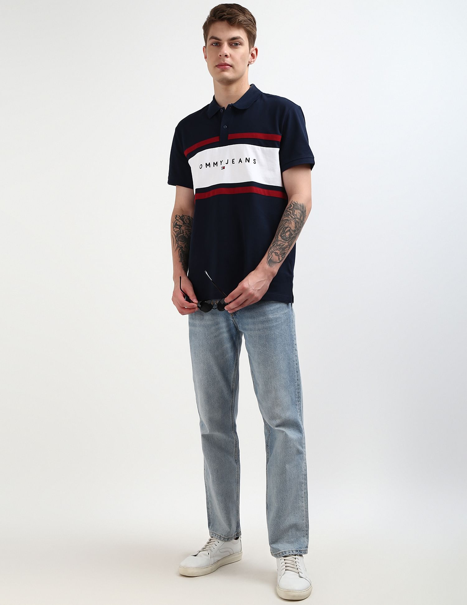 Tommy Hilfiger Sustainable Colorblock Linear Polo Shirt
