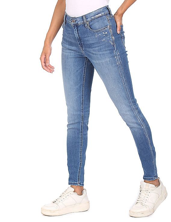 mot Huis eten Buy Tommy Hilfiger Women Blue Mid Rise Nora Skinny Fit Jeans - NNNOW.com