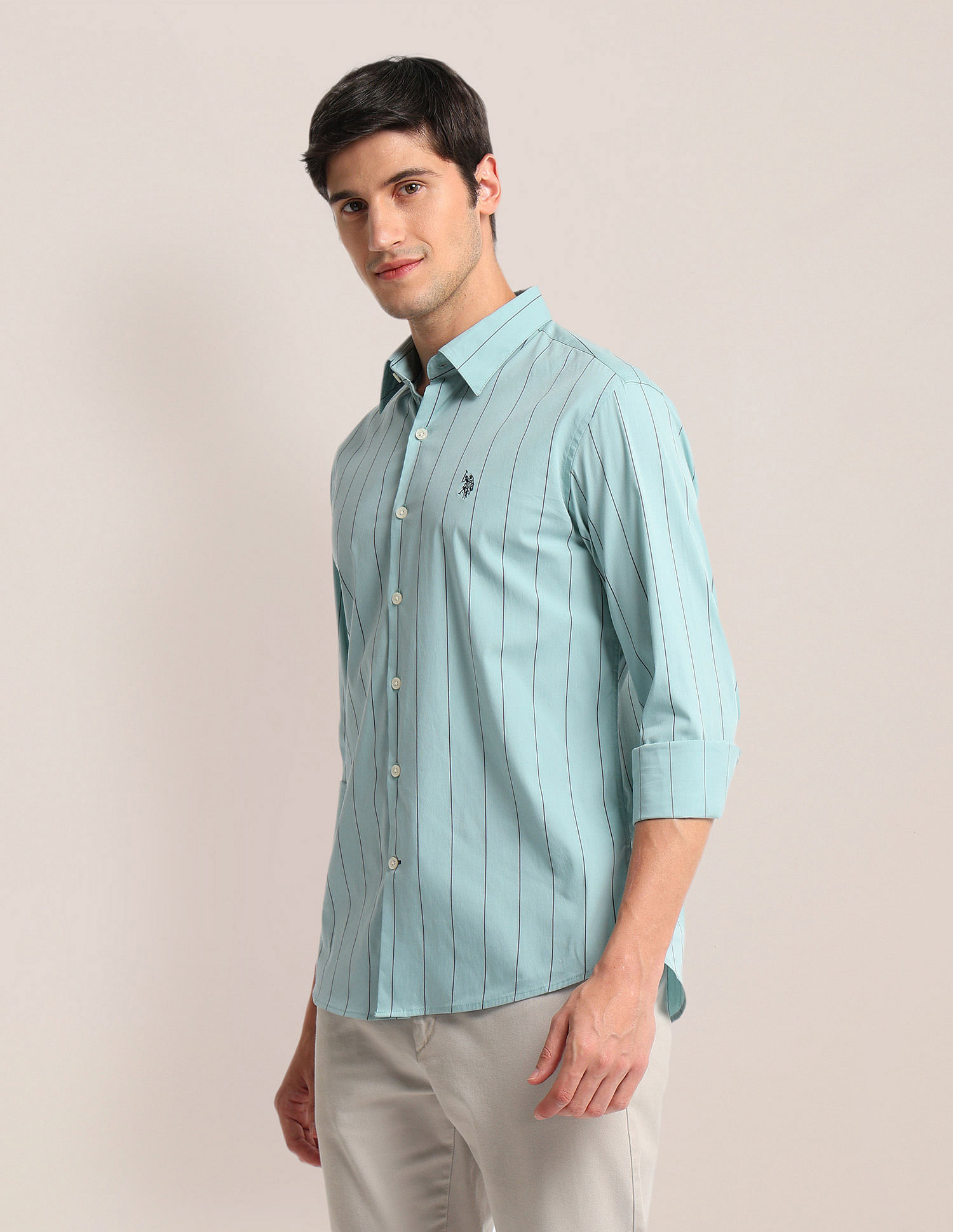 U.S. Polo Assn. Vertical Stripe Tailored Fit Shirt