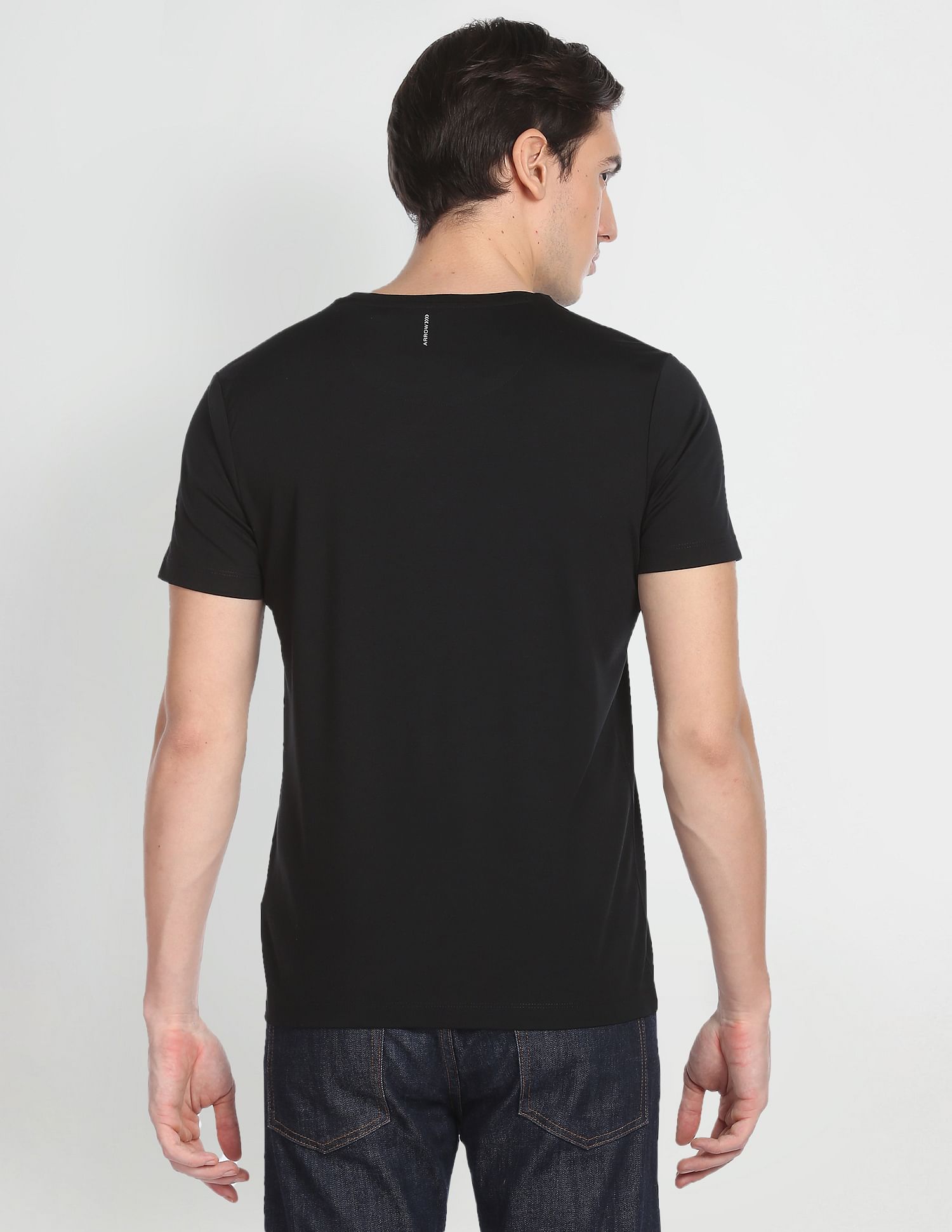 Arrow Newyork Engineered Stripe Logo Premium T-Shirt