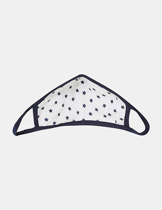 U.S. Polo Assn. Kids Unisex Kids Assorted Reversible Triple Layer Anti Viral Face Masks - Pack Of 3