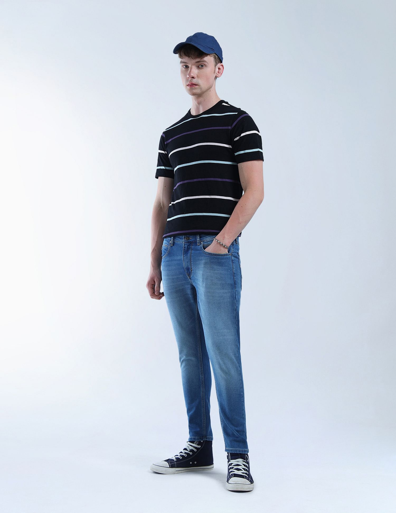 Flying Machine Mankle Relaxed Tapered Fit Flex Knit Jeans