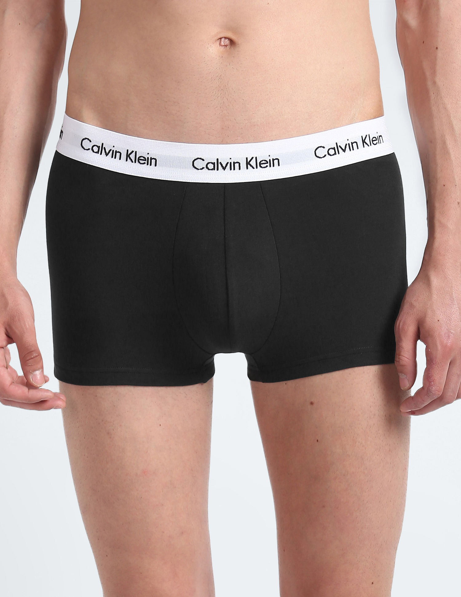 Buy Calvin Klein Underwear Low Rise Solid Trunks - Pack Of 3 - NNNOW.com