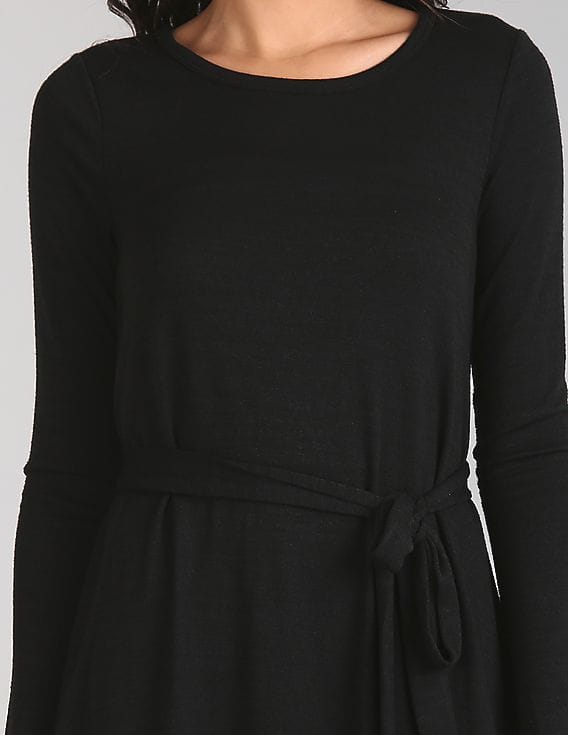 Buy GAP Women Black Softspun Knit Long Sleeve Swing Dress - NNNOW.com Buy GAP Women Black Softspun Knit Long Sleeve Swing Dress - NNNOW.com