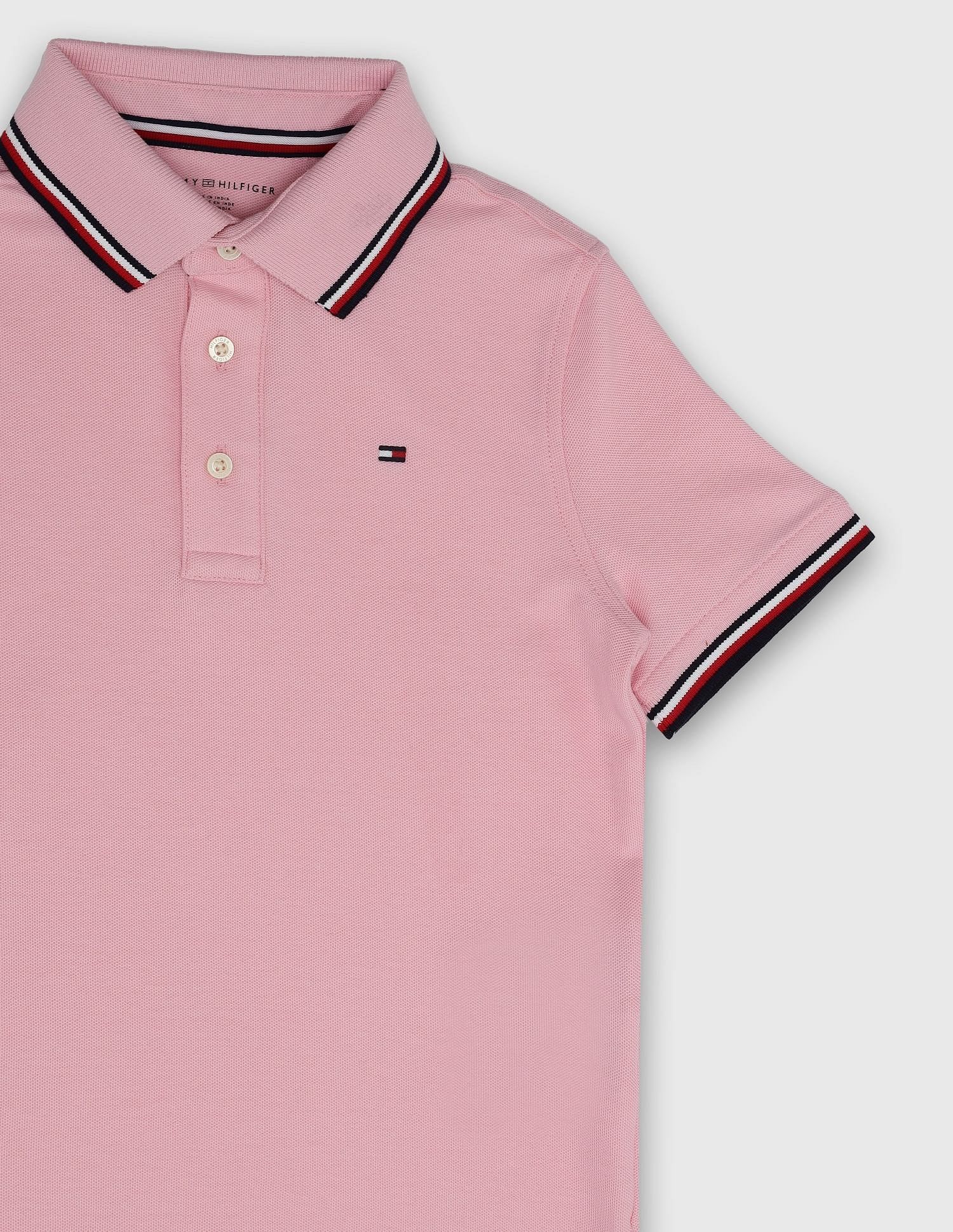 Tommy Hilfiger Kids Boys Solid Regular-Fit Cotton Polo Shirt