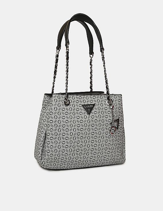 Buy Guess Berta Top Handle Flap Hand Bag - Black Online