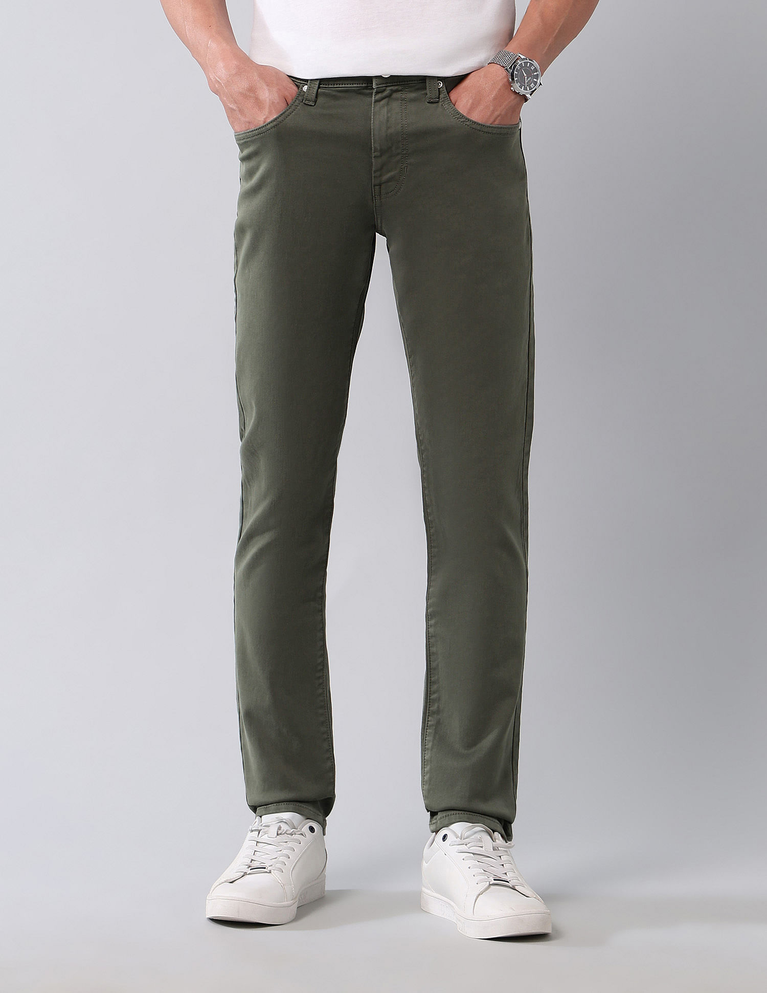 U.S. Polo Assn. Denim Co. Brandon Slim Tapered Fit Green Jeans